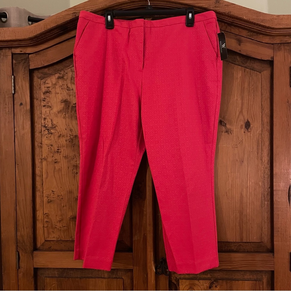 Worthington vibrant red crop length trousers - Picture 1 of 5